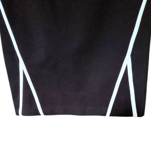 Cartise Black White Pencil Skirt Sheath Mini Slit Canada Designer Boutique Sz. 4 - Picture 3 of 12